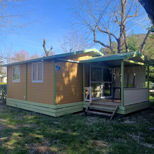 Huuraccommodatie(s) - Chalet Confort Morea 25M²  2 Kamers - Overdekt Terras - image n°6 - Flower Camping Le Plan d'Eau - Ardèche