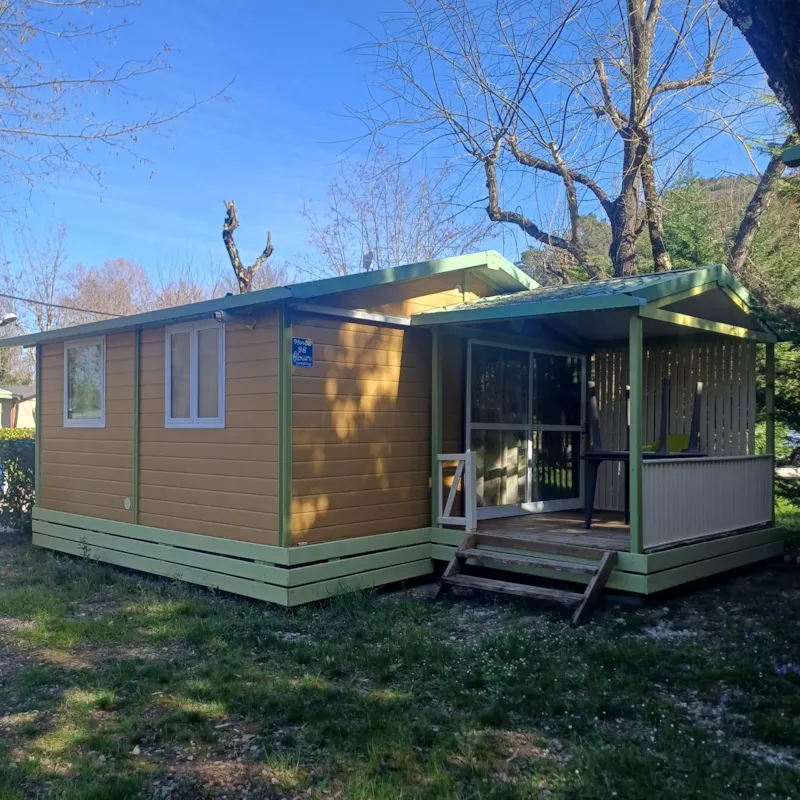 Chalet Confort Morea 25M² 2 Chambres - Terrasse Couverte + Climatisation