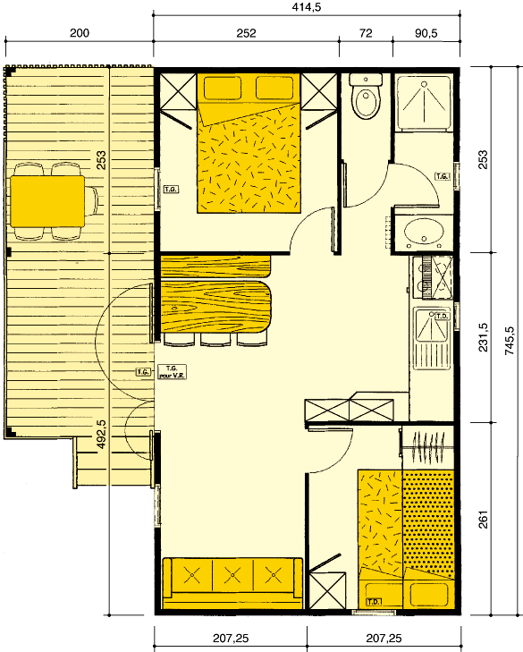 Location - Chalet Mimosa - 2 Chambres - image n°10 - Camping Paradis - Bois Simonet