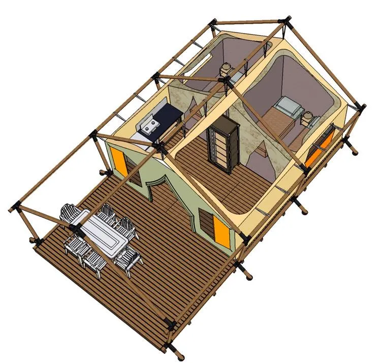 Bungalow Toilé Massaï 2 Chambres - Sans Sanitaire