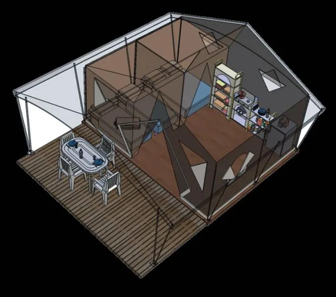 Bungalow Toilé Canada 2 Chambres - Sans Sanitaire