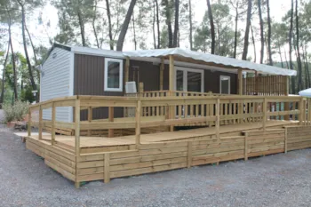 Location - Mobil Home Chataignier - Pmr - 2 Chambres - Camping Paradis - Bois Simonet