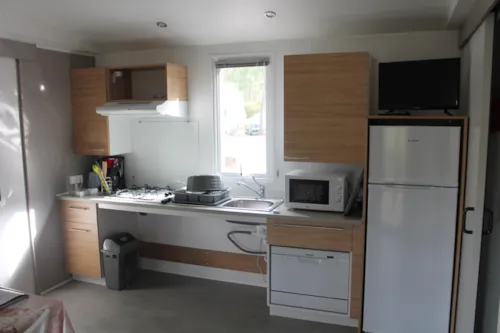 Huuraccommodatie(s) - Chalet Chataignier - 2 Kamers - image n°3 - Camping Paradis - Bois Simonet