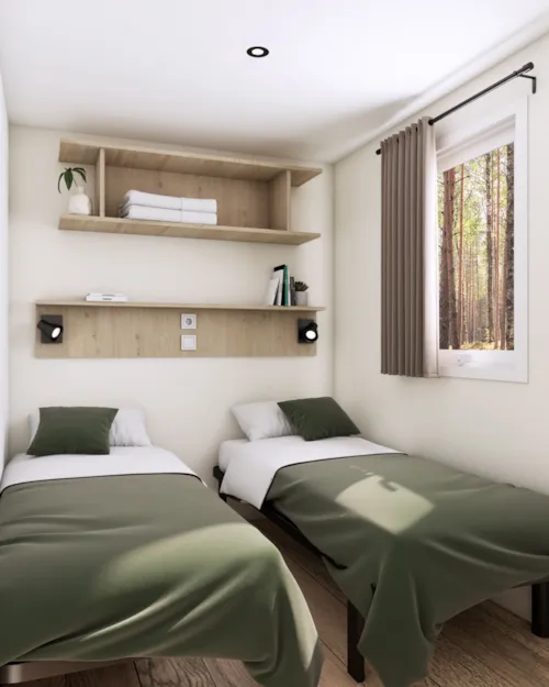 Location - Mobil-Home Laurier - 2 Chambres - image n°4 - Camping Paradis - Bois Simonet