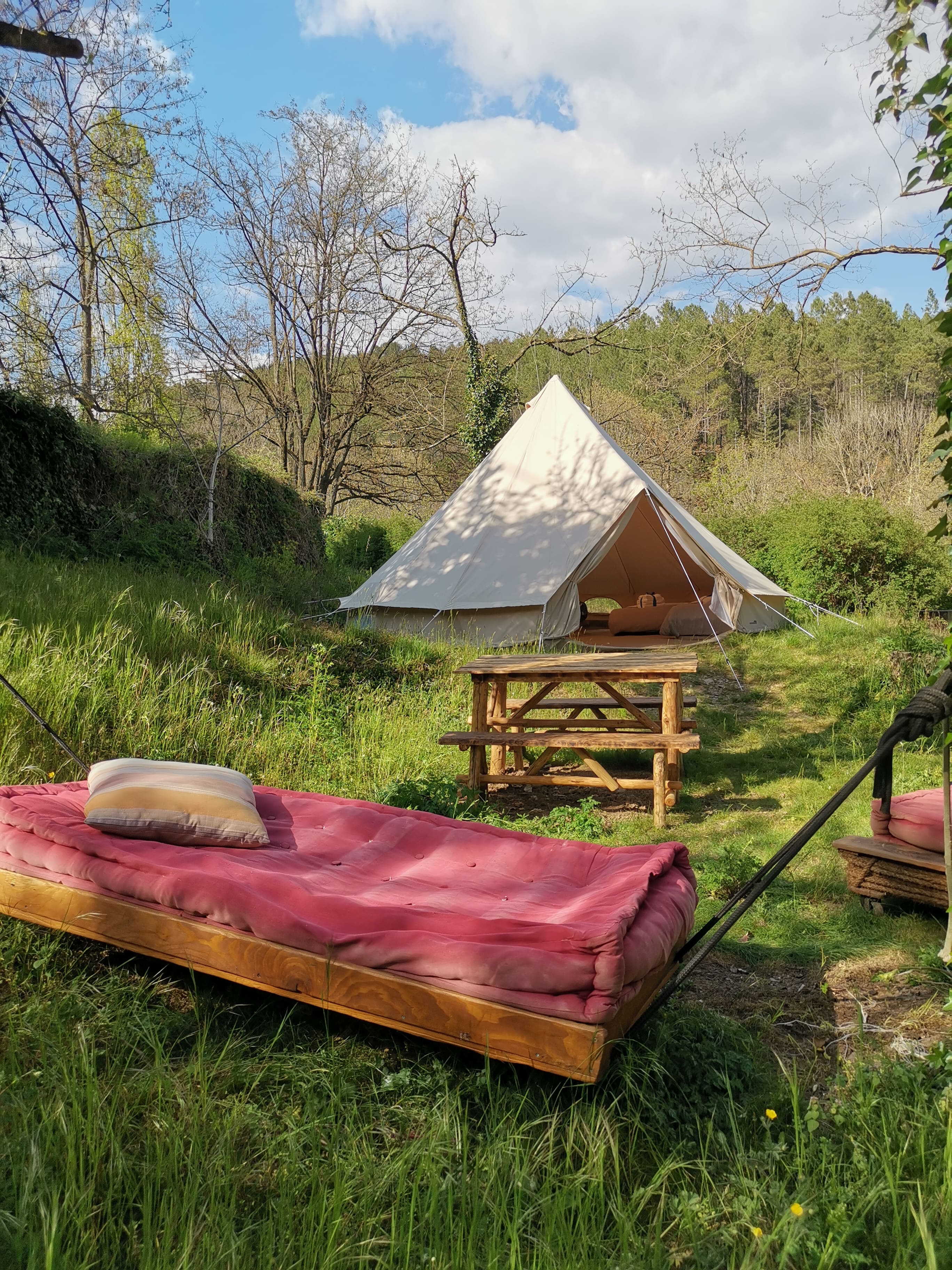 Accommodation - Canvas Fitted Tent - Camping Le Moulin de Gournier