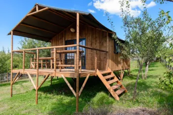 Mietunterkunft - Cabane Lodge - CAMPING LE VIEUX VALLON