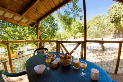 Huuraccommodatie(s) - Hut Ardéchoise - image n°2 - CAMPING LE VIEUX VALLON
