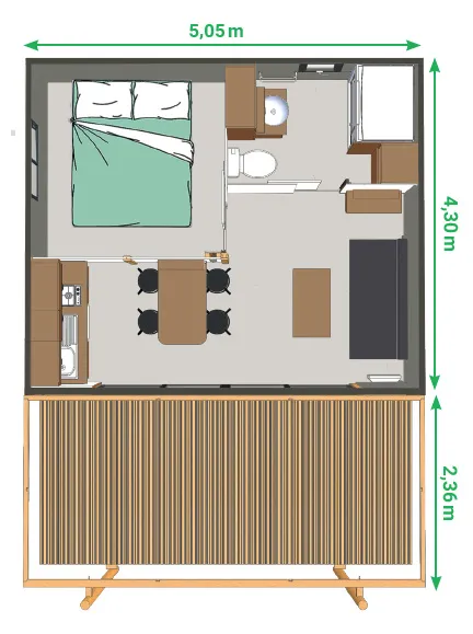 Location - Chalet Avalon - image n°4 - CAMPING LE VIEUX VALLON