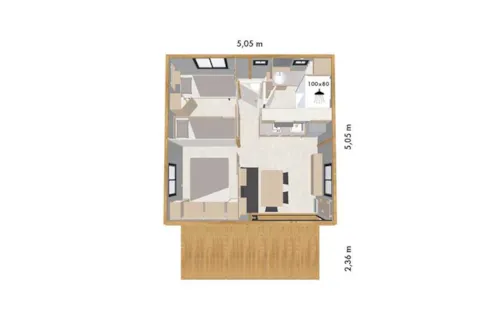 Huuraccommodatie(s) - Chalet Premium - image n°4 - CAMPING LE VIEUX VALLON