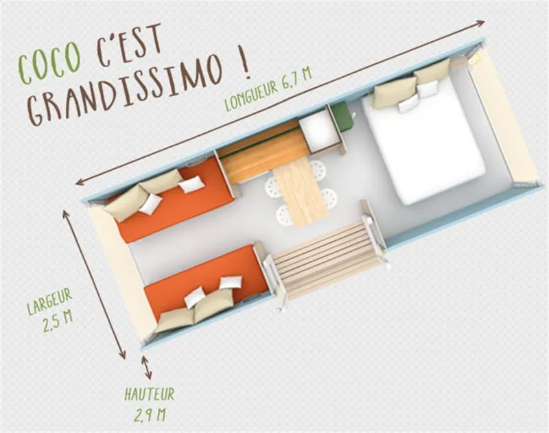 Coco Sweet 16M² (2 Chambres) Sans Sdb