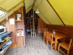 Accommodation - Tent Lodge 24M² (3 Bedrooms + Mezzanine) - Camping Le Rouge Gorge****