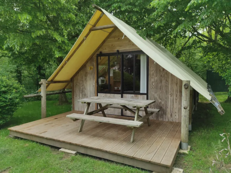 Location Tente Lodge 24M² (3 Chambres + Mezzanine)