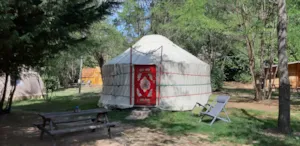 Locatif - Jurte mit Badezimmer für 5 Personen - Ushuaïa Villages - Camping Le Viaduc ***