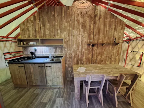 Accommodation - Wood Yurt 5 People - image n°2 - Ushuaïa Villages - Camping Le Viaduc ***