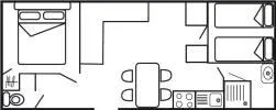 Mietunterkunft - Mobilheim Luxe 28M² - image n°5 - CAMPING LA SOURCE