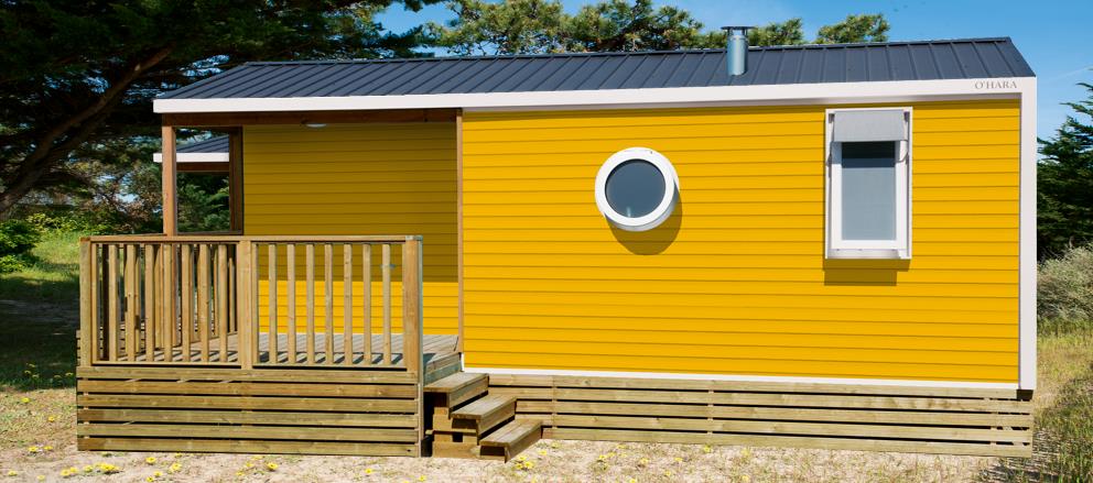 Mietunterkunft - Cottage First - 2 Schlafzimmer - 35 M² - Terrasse - Klimaanlage - Tv - Geschirrspüler. - Camping du Pont