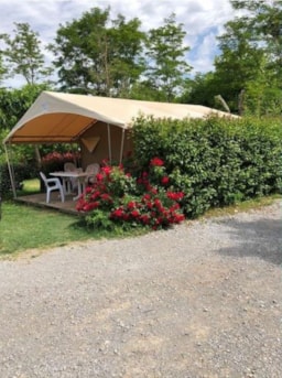 Accommodation - Tent Nomade - 2 Bedrooms - 30M² With Terasse - Without Sanitary. - Camping du Pont