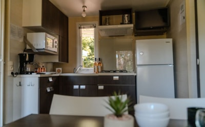 MOBIL HOME FAMILY - 3 BEDROOMS - 44 M² - WITH TERRACE -  AIR CONDITIONING - TV.