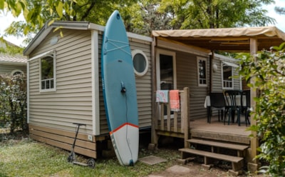 MOBIL HOME FAMILY - 3 BEDROOMS - 44 M² - WITH TERRACE -  AIR CONDITIONING - TV.