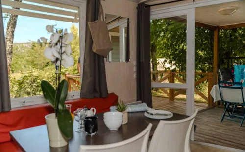 Location - Cottage  - 2 Chambres - 32M² Avec Terrasse - Climatisation - Tv . - image n°7 - Camping du Pont