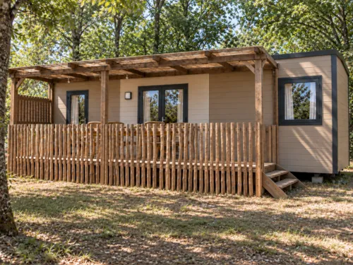 Location - Mobi Home Iroise - 2 Chambres - 34M²-Terrasse 18M² - Climatisation - Tv . 2 Salles De Bain - image n°1 - Camping du Pont