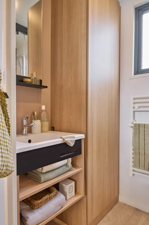 Location - Mobilhome Bora 28M² Terrasse-1Chambre-1 Sdb-Clim-Tv - image n°8 - Camping du Pont
