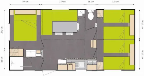 Location - Mobil-Home 3 Chambres - image n°7 - CAMPING LES HORTENSIAS