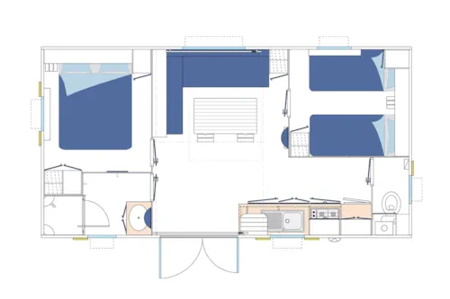 Location - Mobil- Home  2 Chambres - image n°7 - CAMPING LES HORTENSIAS