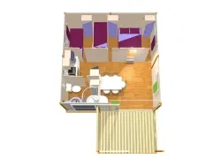 Location - Chalet - 2 Chambres - 35M² - Terrasse En Bois - image n°3 - CAMPING LE CHASSEZAC