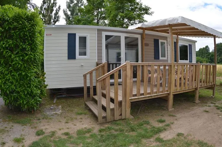 Location - Mobil-Home - 3 Chambres - 32M² - Climatisation - Terrasse En Bois - CAMPING LE CHASSEZAC