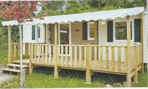 Locatif - Mobil-home COSY - 3 chambres - climatisation - terrasse en bois - CAMPING LE CHASSEZAC