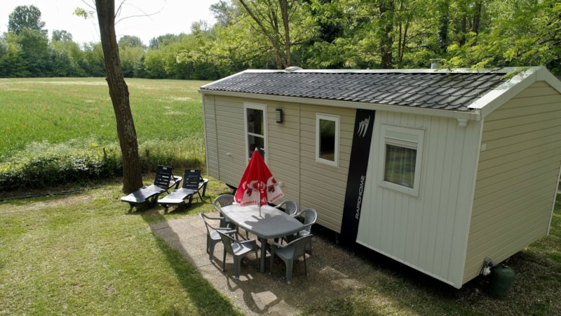 Mobilheim 2 Zimmer - 24m² - Terrasse + Klimaanlage
