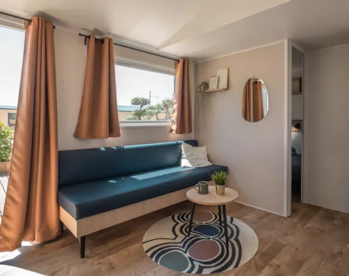 Accommodation - Premium Mobile Home-3 Bedrooms-Air Conditioning-Television-Dishwasher-Covered Wooden Terrace - image n°3 - CAMPING LE CHASSEZAC