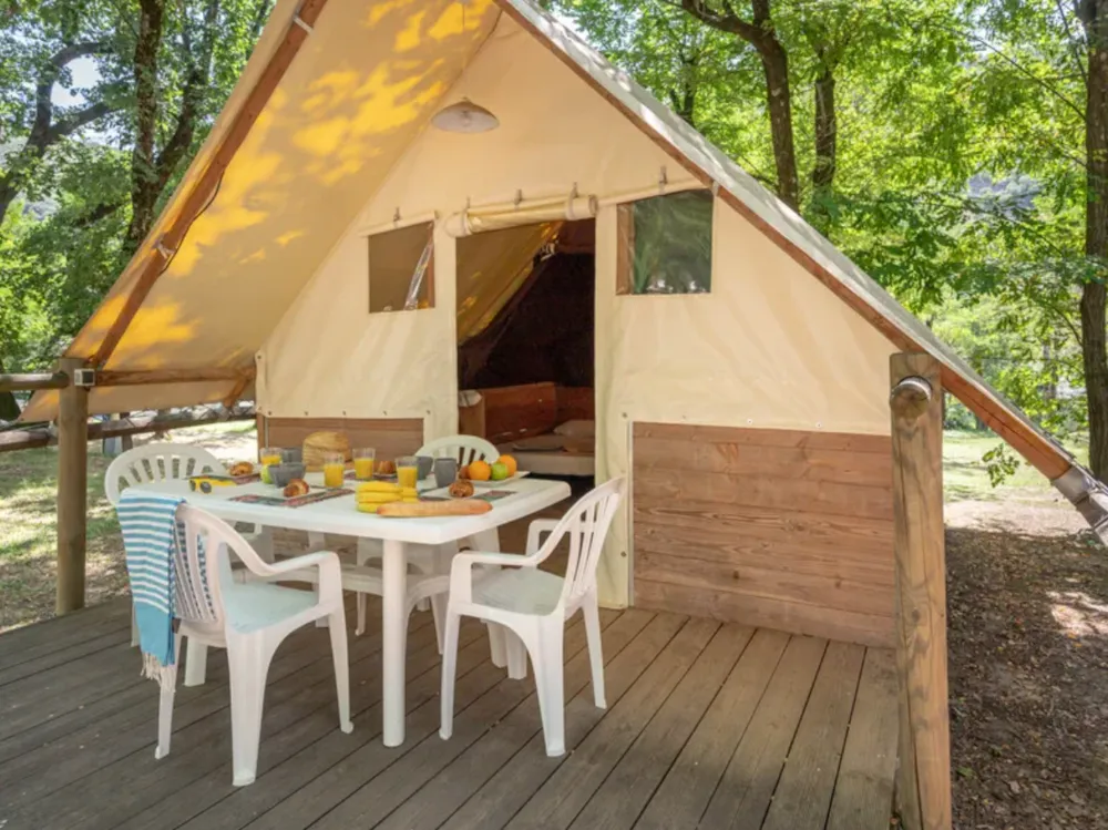 Location - Lodge 3 Trèfles - 2 Chambres - Sans Sanitaire - Camping Arc en Ciel