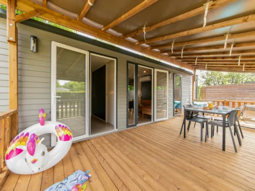 Huuraccommodatie(s) - Cottage Calys***** - 4 Personen - 2 Slaapkamers - 2 Badkamers - Airconditioning - image n°5 - Camping Arc en Ciel
