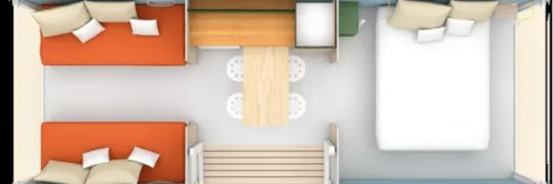 Mietunterkunft - Coco Sweet 2 Zimmer (Ohne Sanitäranlagen) - image n°5 - Camping Le Barutel