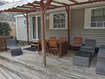 Accommodation - Mobilhome M°6 Ohara / 3 Bedrooms + Large Sheltered Terrace - Camping Le Barutel