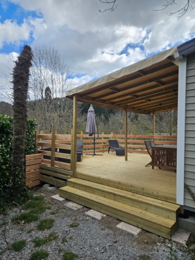 Mobile home M°6 / 3 bedrooms + air conditioning + large terrace with river view