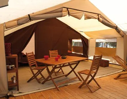 Accommodation - Equipped Lodge Tent D - 2 Bedrooms / Terrace (Without Toilet Blocks) - image n°4 - Camping Le Clapas