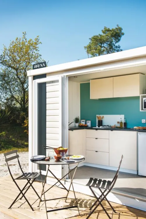 Mietunterkunft - Mobilheim Irm Cahita Riviera D - Klimaanlage (1 Zimmer) - image n°5 - Camping Le Clapas