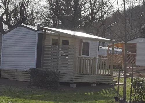 Mietunterkunft - Mobilheim Irm Cahita Riviera D - Klimaanlage (1 Zimmer) - image n°3 - Camping Le Clapas