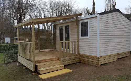 Mietunterkunft - Mobilheim Irm Cahita Riviera D - Klimaanlage (1 Zimmer) - image n°2 - Camping Le Clapas