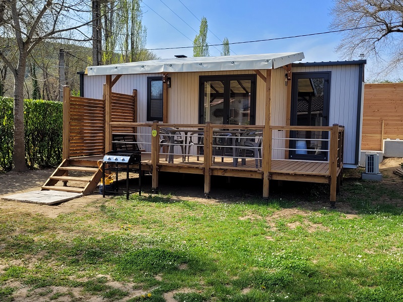Accommodation - Mobile Home Prémium O’Hara 845 - Air-Conditioning (3 Bedrooms) - Camping Le Clapas