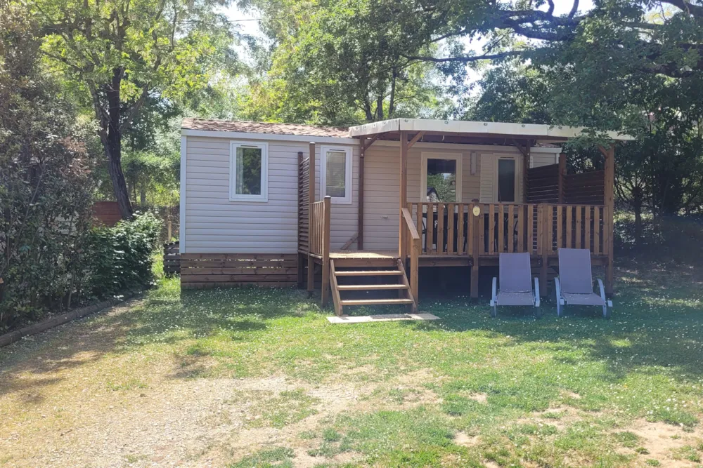 Mietunterkunft - Mobilheim Classique Super Titania Irm S - Klimaanlage (3 Zimmer) - Camping Le Clapas