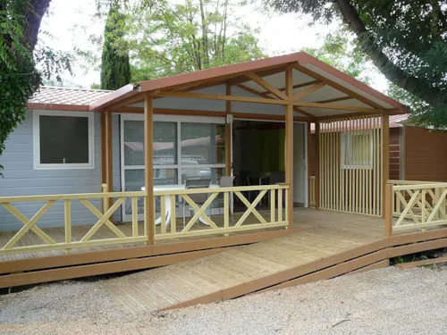 Mietunterkunft - Hütte  Samoa - Behindertengerecht 1/5 Pers. - image n°1 - Camping le Verger de Jastres