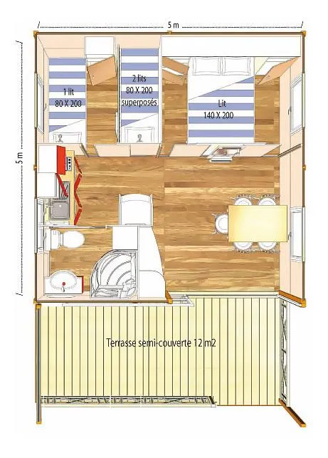 Accommodation - Chalet Morea - image n°8 - Camping le Verger de Jastres