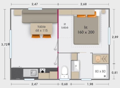 MOBIL-HOME TARA 2 pers.