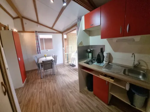 Mietunterkunft - Hütte  Samoa - Behindertengerecht 1/5 Pers. - image n°2 - Camping le Verger de Jastres
