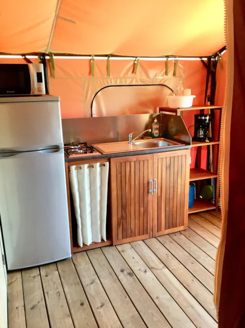 Huuraccommodatie(s) - Bungalowtent - image n°4 - Camping du Bas Larin