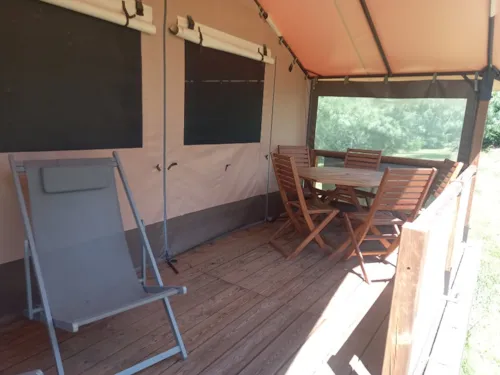 Huuraccommodatie(s) - Bungalowtent - image n°7 - Camping du Bas Larin